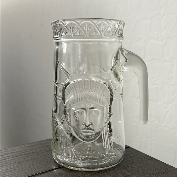 Vintage Anchor Glass Statue of Liberty Centennial 1886-1986 Glass Mug/Stein - Picture 1 of 10